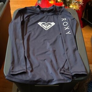 Roxy Dark Blue Logo Rash Guard